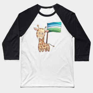 Gay Male Pride Flag Giraffe Baseball T-Shirt